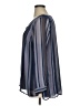 Cj Banks 100% Polyester Stripes Gray Long Sleeve Blouse Size 1X - photo 5