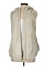 Dylan 100% Polyester Ivory Faux Fur Vest Size M - photo 1