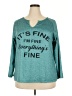 Unbranded Teal 3/4 Sleeve Top Size 2X - photo 1