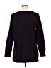 Purejill Tweed Solid Stripes Marled Purple Pullover Sweater Size M - photo 2