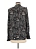 Ann Taylor LOFT 100% Polyester Paisley Black Long Sleeve Blouse Size M - photo 2