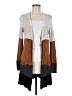 Joseph A. 100% Rayon Color Block Brown Cardigan Size M - photo 1