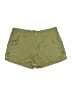 Almost Famous Solid Green Khaki Shorts Size 7 - photo 1