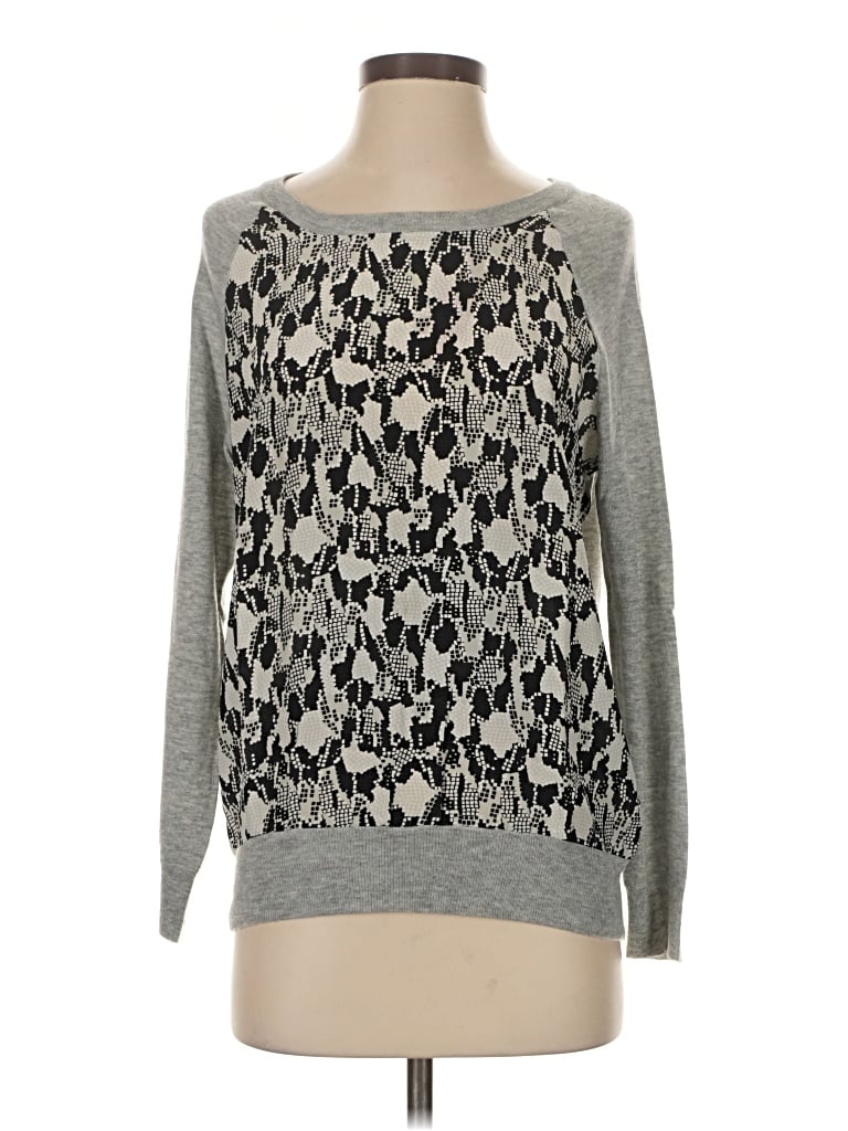 Pre-owned Joie Silk Pullover Sweater In Gray