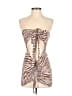 Shein Animal Print Brown Cocktail Dress Size S - photo 1