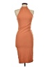 Boohoo Solid Orange Cocktail Dress Size 10 - photo 1
