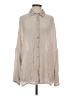 Assorted Brands Metallic Ivory Long Sleeve Blouse Size S - photo 1