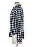 Roxy 100% Viscose Checkered-gingham Blue Long Sleeve Button-Down Shirt Size M - photo 5