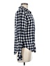 Roxy 100% Viscose Checkered-gingham Blue Long Sleeve Button-Down Shirt Size M - photo 4