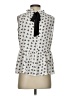Ann Taylor LOFT 100% Polyester Ivory Sleeveless Blouse Size XS - photo 2