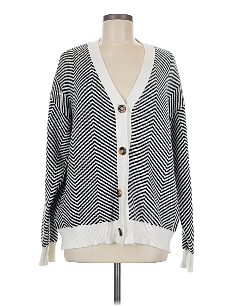 Pre-owned Commense Cardigan Sweater In White