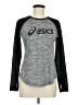 Asics 100% Polyester Gray Long Sleeve T-Shirt Size M - photo 1
