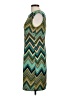 Karin Stevens Chevron-herringbone Teal Cocktail Dress Size 10 - photo 5