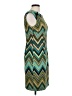 Karin Stevens Chevron-herringbone Teal Cocktail Dress Size 10 - photo 4