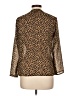 Notations 100% Polyester Animal Print Brown Long Sleeve Blouse Size L - photo 2