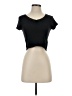 Topshop Black Short Sleeve Top Size 4 - photo 1