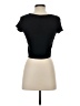 Topshop Black Short Sleeve Top Size 4 - photo 2
