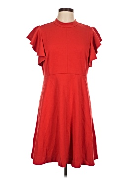 open lace back dress Farm Rio Red Flower Mini Dress