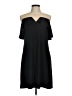 MSK Solid Black Casual Dress Size M - photo 1