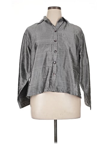 Anu by Natural 3/4 Sleeve Silk Top (view 1)