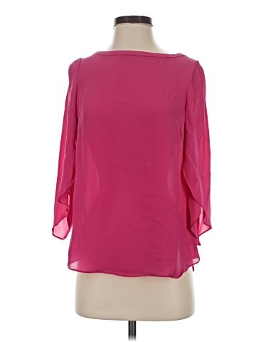 White House Black Market 3/4 Sleeve Silk Top (view 1)
