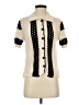 Shein 100% Polyester Polka Dots Ivory Short Sleeve Blouse Size 4 - photo 1