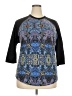Unbranded Black 3/4 Sleeve T-Shirt Size 2X - photo 1