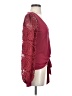 Willow & Root 100% Polyester Burgundy Long Sleeve Blouse Size S - photo 4