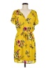 DR2 100% Polyester Floral Yellow Casual Dress Size M - photo 1