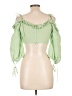 Hyfve 100% Polyester Green 3/4 Sleeve Blouse Size L - photo 2