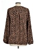Pleione 100% Polyester Animal Print Brown Long Sleeve Blouse Size XL - photo 2