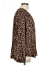 Pleione 100% Polyester Animal Print Brown Long Sleeve Blouse Size XL - photo 4