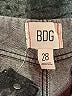 BDG 100% Cotton Black Denim Shorts Size 28 waist - photo 3
