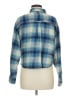 American Eagle Outfitters 100% Cotton Plaid Blue Long Sleeve Button-Down Shirt Size M - photo 2