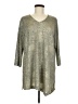 Caroline Rose Metallic Gray 3/4 Sleeve Top Size M - photo 1