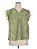 Maison d' Amelie 100% Polyester Green Short Sleeve Blouse Size XL - photo 1