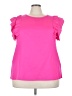 Shein Curve 100% Polyester Pink Short Sleeve Top Size 4X - photo 1