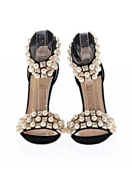 Christian Louboutin Suede Tudor Bal Ankle Cuff Sandals (view 2)