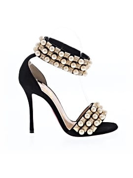 Christian Louboutin Suede Tudor Bal Ankle Cuff Sandals (view 1)