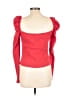 Shein Red Long Sleeve Top Size 12 - photo 2