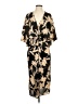 MAISON DU SOIR 100% Polyester Gold Black Kimono Size S - photo 1