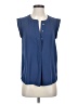 J.Crew 100% Polyester Blue Sleeveless Blouse Size 0 - photo 1