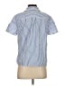 Talbots 100% Cotton Stripes Blue Short Sleeve Button-Down Shirt Size S - photo 2