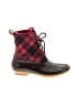 Sperry Top Sider Plaid Burgundy Brown Boots Size 6 1/2 - photo 1