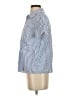Talbots 100% Cotton Stripes Blue Short Sleeve Button-Down Shirt Size S - photo 5