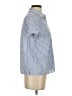 Talbots 100% Cotton Stripes Blue Short Sleeve Button-Down Shirt Size S - photo 4