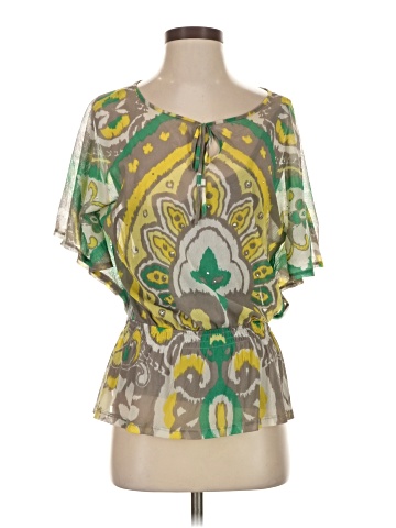 INC International Concepts Short Sleeve Blouse (view 1)