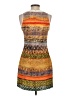 MM Couture 100% Polyester Tweed Orange Cocktail Dress Size S - photo 2