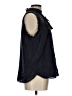 J by Joie 100% Polyester Blue Black Sleeveless Blouse Size L - photo 4