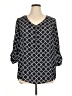 Roz & Ali 100% Polyester Black 3/4 Sleeve Blouse Size 1X - photo 1